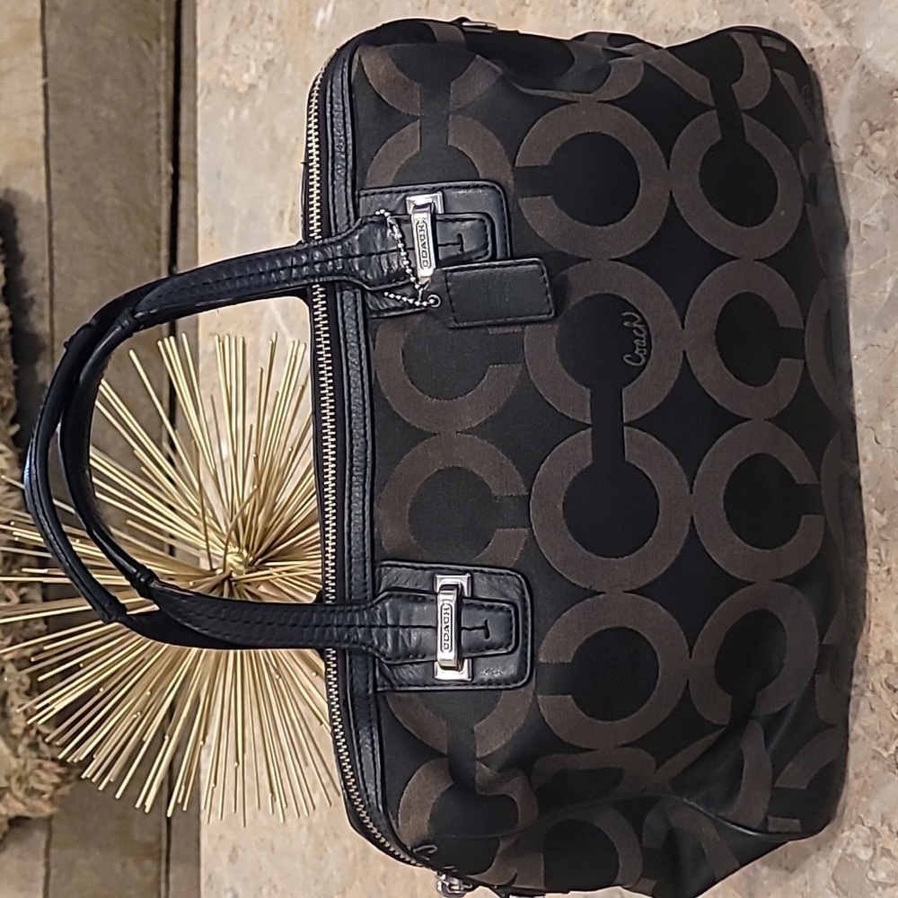 COACH HANDBAG BLACK/BROWN